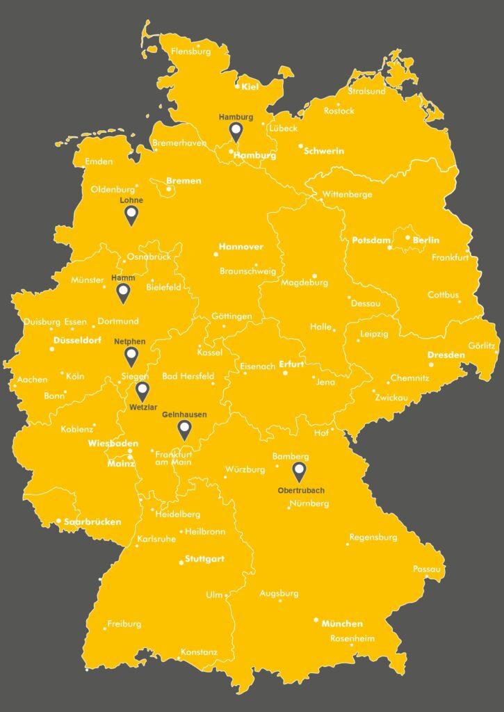 Standortkarte Deutschland